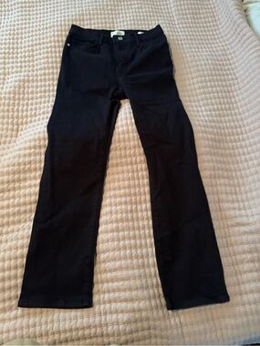 Frame Denim Black Straight Leg Jeans